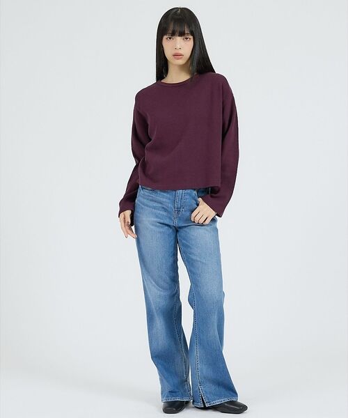 Rouge vif la cle / ルージュ・ヴィフ ラクレ Tシャツ | 【Healthknit/ヘルスニット】サーマルキング ハニカムクロップドクルー/ | 詳細7