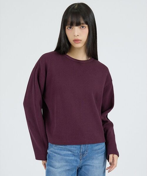 Rouge vif la cle / ルージュ・ヴィフ ラクレ Tシャツ | 【Healthknit/ヘルスニット】サーマルキング ハニカムクロップドクルー/ | 詳細8