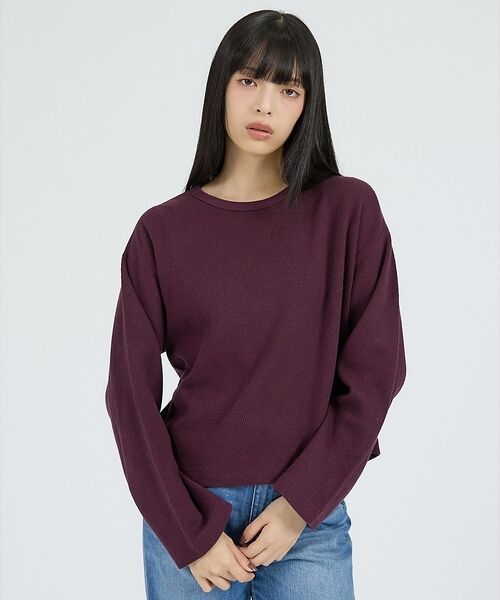 Rouge vif la cle / ルージュ・ヴィフ ラクレ Tシャツ | 【Healthknit/ヘルスニット】サーマルキング ハニカムクロップドクルー/ | 詳細9