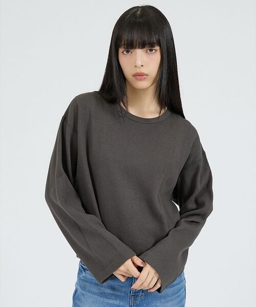 Rouge vif la cle / ルージュ・ヴィフ ラクレ Tシャツ | 【Healthknit/ヘルスニット】サーマルキング ハニカムクロップドクルー/ | 詳細13