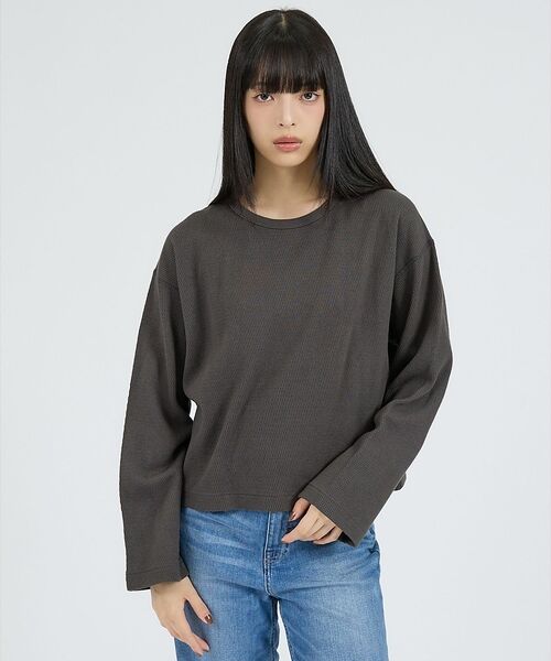 Rouge vif la cle / ルージュ・ヴィフ ラクレ Tシャツ | 【Healthknit/ヘルスニット】サーマルキング ハニカムクロップドクルー/ | 詳細14