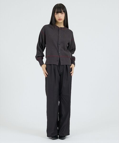 Rouge vif la cle / ルージュ・ヴィフ ラクレ カーディガン・ボレロ | 【Healthknit/ヘルスニット】ARMYリブ クルーネックカーディガン/長 | 詳細17