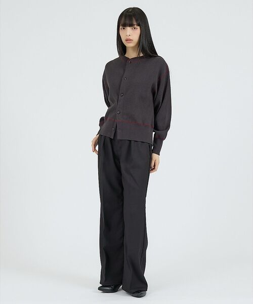 Rouge vif la cle / ルージュ・ヴィフ ラクレ カーディガン・ボレロ | 【Healthknit/ヘルスニット】ARMYリブ クルーネックカーディガン/長 | 詳細18