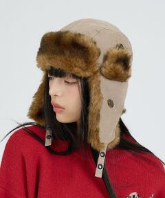 Rouge vif la cle / ルージュ・ヴィフ ラクレ ハット | 【Ruben/ルーベン】フェイクスエードミックス フライトキャップ/RUS-62
