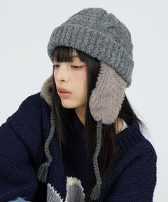 Rouge vif la cle / ルージュ・ヴィフ ラクレ ハット | 【RUBEN/ルーベン】ブークレイヤーカバーボア付きワッチキャップ/RUS-84