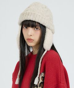 Rouge vif la cle / ルージュ・ヴィフ ラクレ ハット | 【RUBEN/ルーベン】ブークレイヤーカバーボア付きワッチキャップ/RUS-84