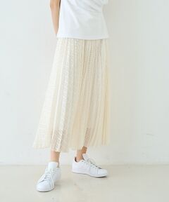 Rouge vif la cle / ルージュ・ヴィフ ラクレ ロング・マキシ丈スカート | カラミ織チェックプリーツスカート