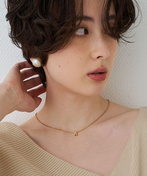 Rouge vif la cle / ルージュ・ヴィフ ラクレ ネックレス・ペンダント・チョーカー | 【PETIT MOMENTS/プティ・モーメント】「A」イニシャルモチーフネック | 詳細2