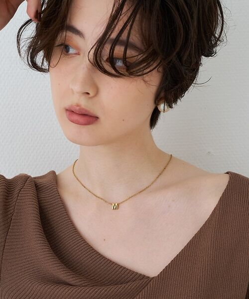 Rouge vif la cle / ルージュ・ヴィフ ラクレ ネックレス・ペンダント・チョーカー | 【PETIT MOMENTS/プティ・モーメント】「M」イニシャルモチーフネック | 詳細3