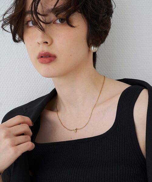 Rouge vif la cle / ルージュ・ヴィフ ラクレ ネックレス・ペンダント・チョーカー | 【PETIT MOMENTS/プティ・モーメント】「S」イニシャルモチーフネック | 詳細2