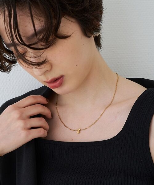 Rouge vif la cle / ルージュ・ヴィフ ラクレ ネックレス・ペンダント・チョーカー | 【PETIT MOMENTS/プティ・モーメント】「S」イニシャルモチーフネック | 詳細3