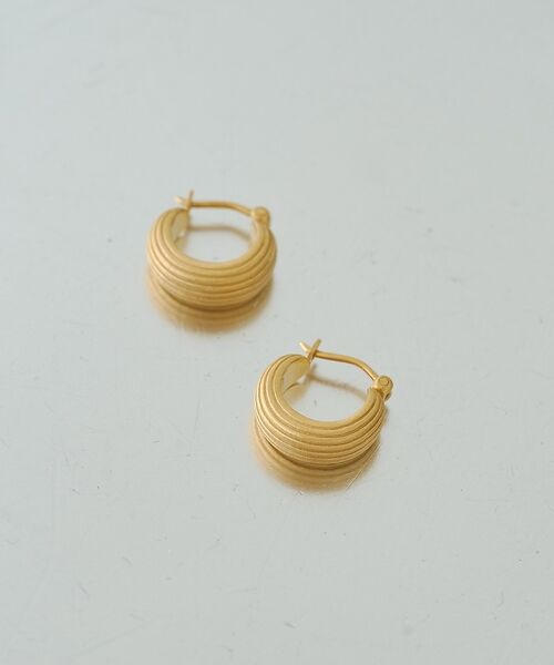 Rouge vif la cle / ルージュ・ヴィフ ラクレ ピアス・イヤリング | 【OCUCCI jewelry / オクチジュエリー】Hoop stripe p | 詳細1