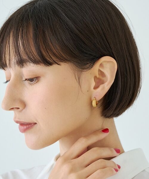 Rouge vif la cle / ルージュ・ヴィフ ラクレ ピアス・イヤリング | 【OCUCCI jewelry / オクチジュエリー】Hoop stripe p | 詳細2