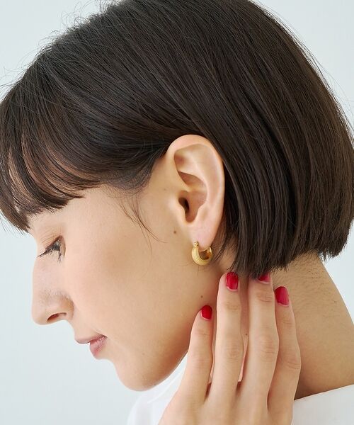 Rouge vif la cle / ルージュ・ヴィフ ラクレ ピアス・イヤリング | 【OCUCCI jewelry / オクチジュエリー】Hoop stripe p | 詳細3