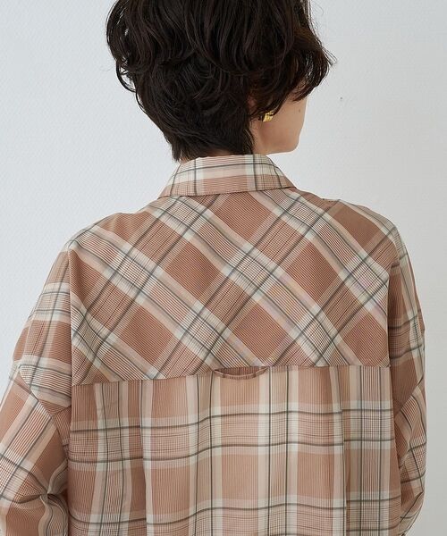 Rouge vif la cle / ルージュ・ヴィフ ラクレ シャツ・ブラウス | P/R強撚シアーチェック2WAYシャツ/カシュクールシャツ【予約】 | 詳細15