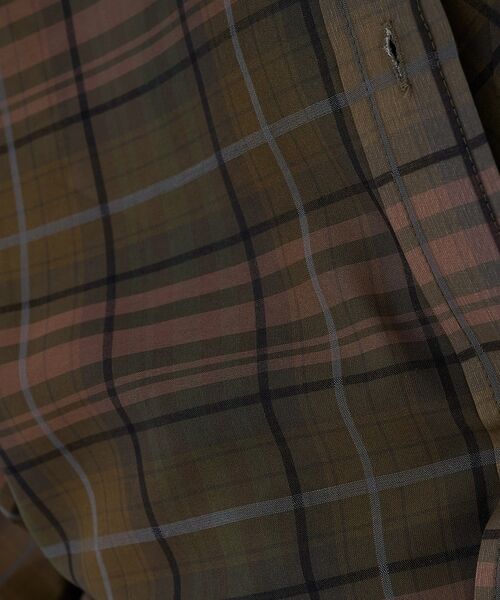 Rouge vif la cle / ルージュ・ヴィフ ラクレ シャツ・ブラウス | P/R強撚シアーチェック2WAYシャツ/カシュクールシャツ【予約】 | 詳細30