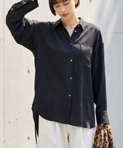 Rouge vif la cle / ルージュ・ヴィフ ラクレ シャツ・ブラウス | サテンウエストリボン付きシャツ【予約】