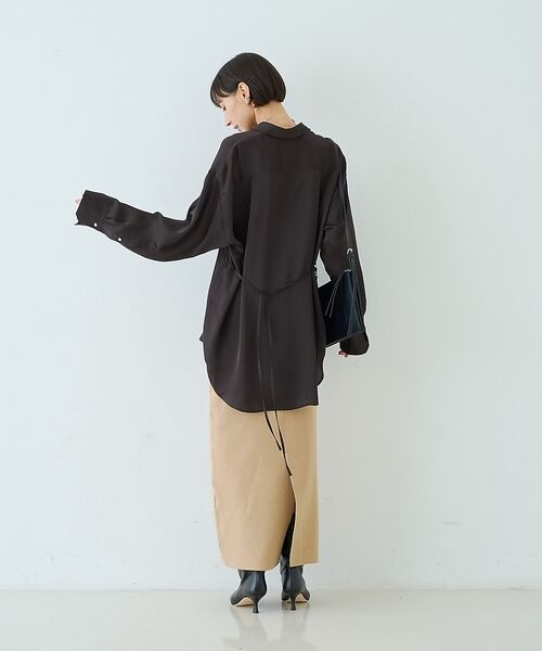 Rouge vif la cle / ルージュ・ヴィフ ラクレ シャツ・ブラウス | サテンウエストリボン付きシャツ【予約】 | 詳細10