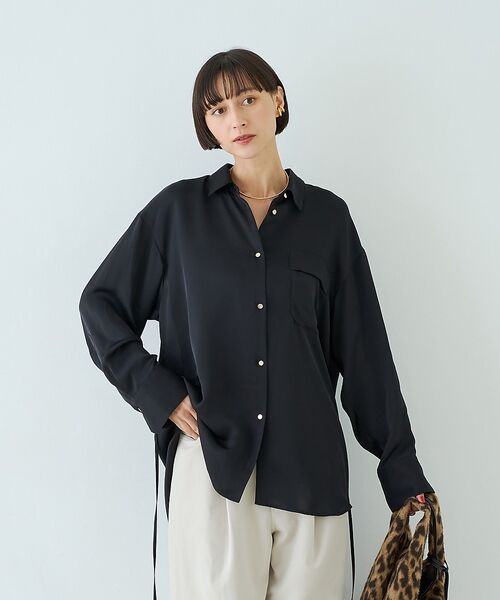 Rouge vif la cle / ルージュ・ヴィフ ラクレ シャツ・ブラウス | サテンウエストリボン付きシャツ【予約】 | 詳細22