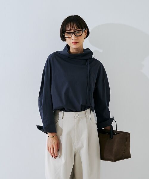 Rouge vif la cle / ルージュ・ヴィフ ラクレ シャツ・ブラウス | コットンスタンドタックブラウス/ボトルネック【予約】 | 詳細11
