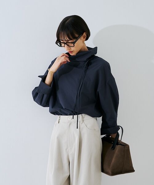 Rouge vif la cle / ルージュ・ヴィフ ラクレ シャツ・ブラウス | コットンスタンドタックブラウス/ボトルネック【予約】 | 詳細12