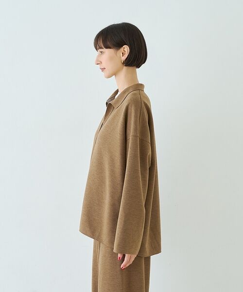 Rouge vif la cle / ルージュ・ヴィフ ラクレ シャツ・ブラウス | 【セットアップ対応】メランジダンボールプルオーバー / Vネックブラウス【予約】 | 詳細27