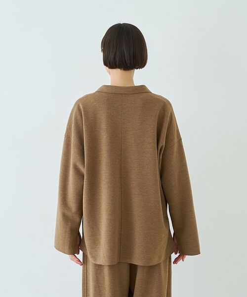 Rouge vif la cle / ルージュ・ヴィフ ラクレ シャツ・ブラウス | 【セットアップ対応】メランジダンボールプルオーバー / Vネックブラウス【予約】 | 詳細28