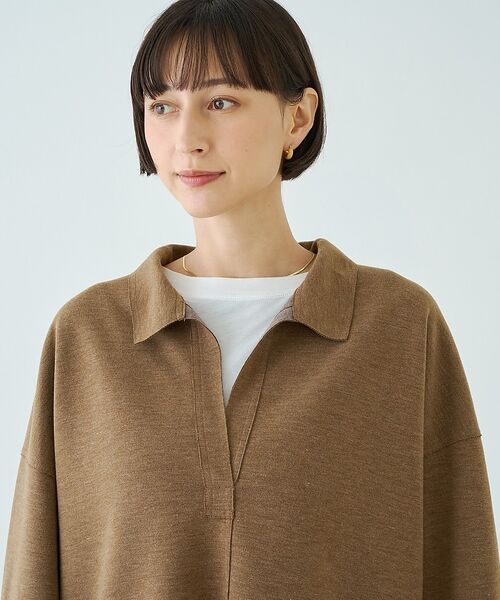 Rouge vif la cle / ルージュ・ヴィフ ラクレ シャツ・ブラウス | 【セットアップ対応】メランジダンボールプルオーバー / Vネックブラウス【予約】 | 詳細29