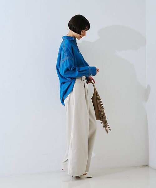 Rouge vif la cle / ルージュ・ヴィフ ラクレ シャツ・ブラウス | 【定番人気 / 2026AW】デニムオーバーサイズシャツ【予約】 | 詳細10