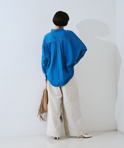 Rouge vif la cle / ルージュ・ヴィフ ラクレ シャツ・ブラウス | 【定番人気 / 2026AW】デニムオーバーサイズシャツ【予約】 | 詳細11