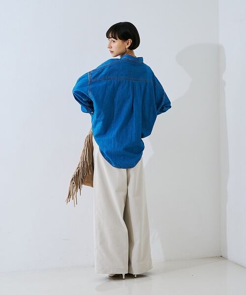 Rouge vif la cle / ルージュ・ヴィフ ラクレ シャツ・ブラウス | 【定番人気 / 2026AW】デニムオーバーサイズシャツ【予約】 | 詳細12
