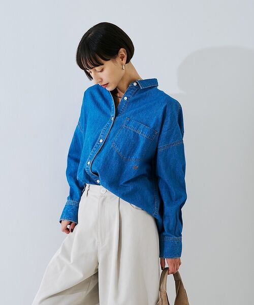 Rouge vif la cle / ルージュ・ヴィフ ラクレ シャツ・ブラウス | 【定番人気 / 2026AW】デニムオーバーサイズシャツ【予約】 | 詳細2