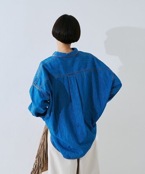 Rouge vif la cle / ルージュ・ヴィフ ラクレ シャツ・ブラウス | 【定番人気 / 2026AW】デニムオーバーサイズシャツ【予約】 | 詳細3