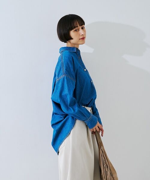 Rouge vif la cle / ルージュ・ヴィフ ラクレ シャツ・ブラウス | 【定番人気 / 2026AW】デニムオーバーサイズシャツ【予約】 | 詳細4