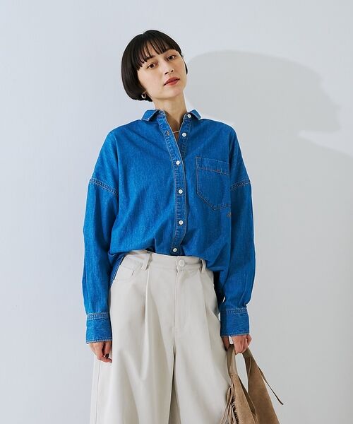 Rouge vif la cle / ルージュ・ヴィフ ラクレ シャツ・ブラウス | 【定番人気 / 2026AW】デニムオーバーサイズシャツ【予約】 | 詳細5