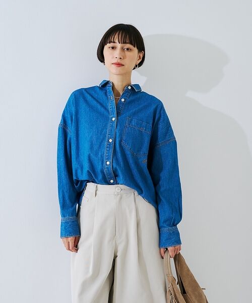 Rouge vif la cle / ルージュ・ヴィフ ラクレ シャツ・ブラウス | 【定番人気 / 2026AW】デニムオーバーサイズシャツ【予約】 | 詳細6