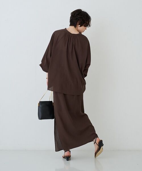 Rouge vif la cle / ルージュ・ヴィフ ラクレ シャツ・ブラウス | 【セットアップ対応】フィブリルスキッパーブラウス【予約】 | 詳細10