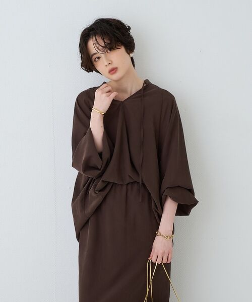 Rouge vif la cle / ルージュ・ヴィフ ラクレ シャツ・ブラウス | 【セットアップ対応】フィブリルスキッパーブラウス【予約】 | 詳細2