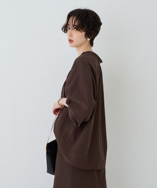 Rouge vif la cle / ルージュ・ヴィフ ラクレ シャツ・ブラウス | 【セットアップ対応】フィブリルスキッパーブラウス【予約】 | 詳細4