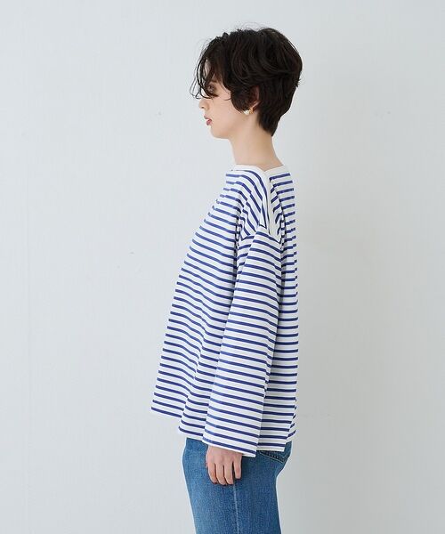 Rouge vif la cle / ルージュ・ヴィフ ラクレ Tシャツ | ボーダーボートネックカットソー/ロングスリーブTシャツ【予約】 | 詳細12