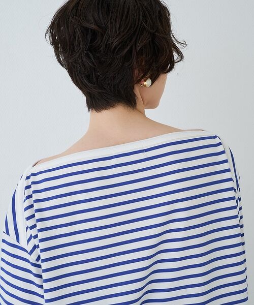 Rouge vif la cle / ルージュ・ヴィフ ラクレ Tシャツ | ボーダーボートネックカットソー/ロングスリーブTシャツ【予約】 | 詳細14