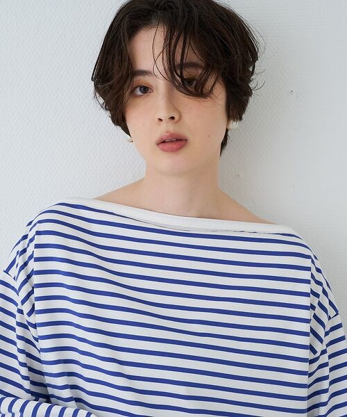 Rouge vif la cle / ルージュ・ヴィフ ラクレ Tシャツ | ボーダーボートネックカットソー/ロングスリーブTシャツ【予約】 | 詳細16