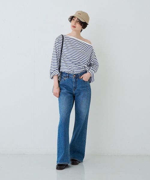 Rouge vif la cle / ルージュ・ヴィフ ラクレ Tシャツ | ボーダーボートネックカットソー/ロングスリーブTシャツ【予約】 | 詳細6