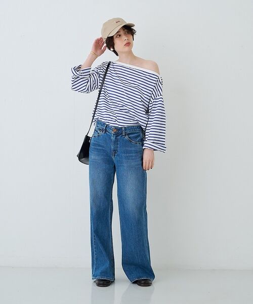 Rouge vif la cle / ルージュ・ヴィフ ラクレ Tシャツ | ボーダーボートネックカットソー/ロングスリーブTシャツ【予約】 | 詳細7