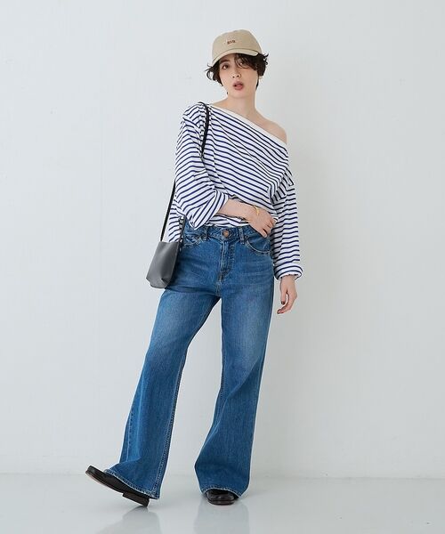 Rouge vif la cle / ルージュ・ヴィフ ラクレ Tシャツ | ボーダーボートネックカットソー/ロングスリーブTシャツ【予約】 | 詳細8