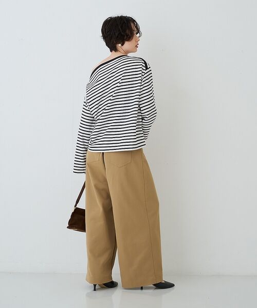 Rouge vif la cle / ルージュ・ヴィフ ラクレ Tシャツ | ボーダーボートネックカットソー/ロングスリーブTシャツ【予約】 | 詳細28
