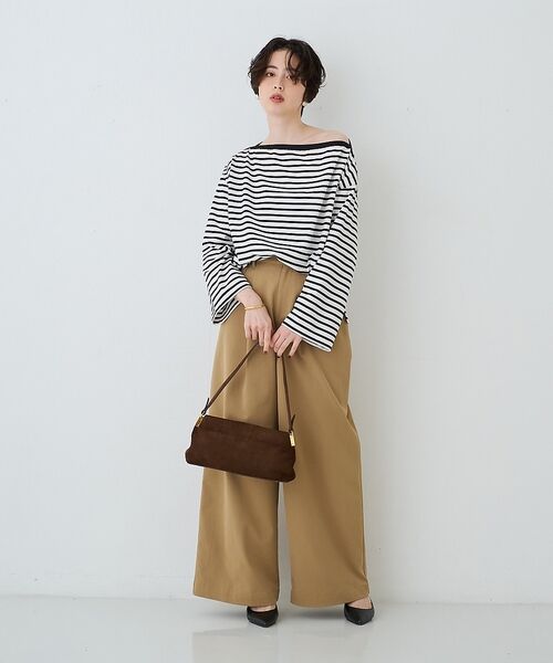 Rouge vif la cle / ルージュ・ヴィフ ラクレ Tシャツ | ボーダーボートネックカットソー/ロングスリーブTシャツ【予約】 | 詳細24