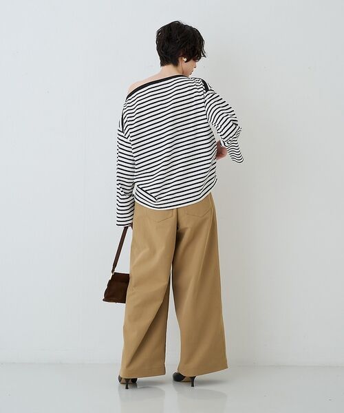 Rouge vif la cle / ルージュ・ヴィフ ラクレ Tシャツ | ボーダーボートネックカットソー/ロングスリーブTシャツ【予約】 | 詳細27