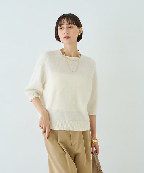 Rouge vif la cle / ルージュ・ヴィフ ラクレ ニット・セーター | カシミヤ混ウール半袖ニット【予約】 | 詳細1