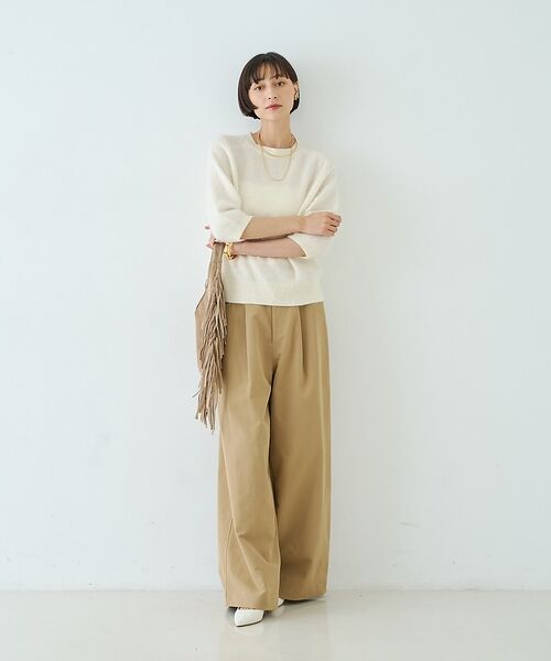 Rouge vif la cle / ルージュ・ヴィフ ラクレ ニット・セーター | カシミヤ混ウール半袖ニット【予約】 | 詳細5